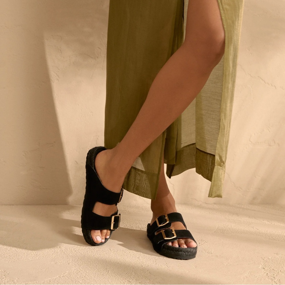 Manebi suede Nordic espadrille sandal